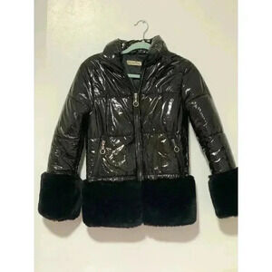 women's KARTINKA design Puffer jacket with Faux Fur Detail 20% COTTON SIZE 26 XS